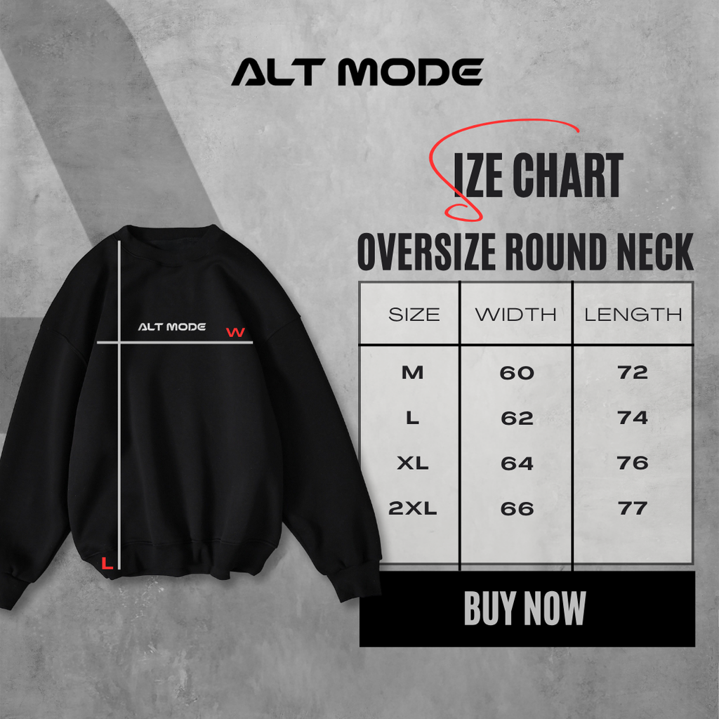 (STWD) OVERSIZE COTTON ROUND NECK (BLACK)