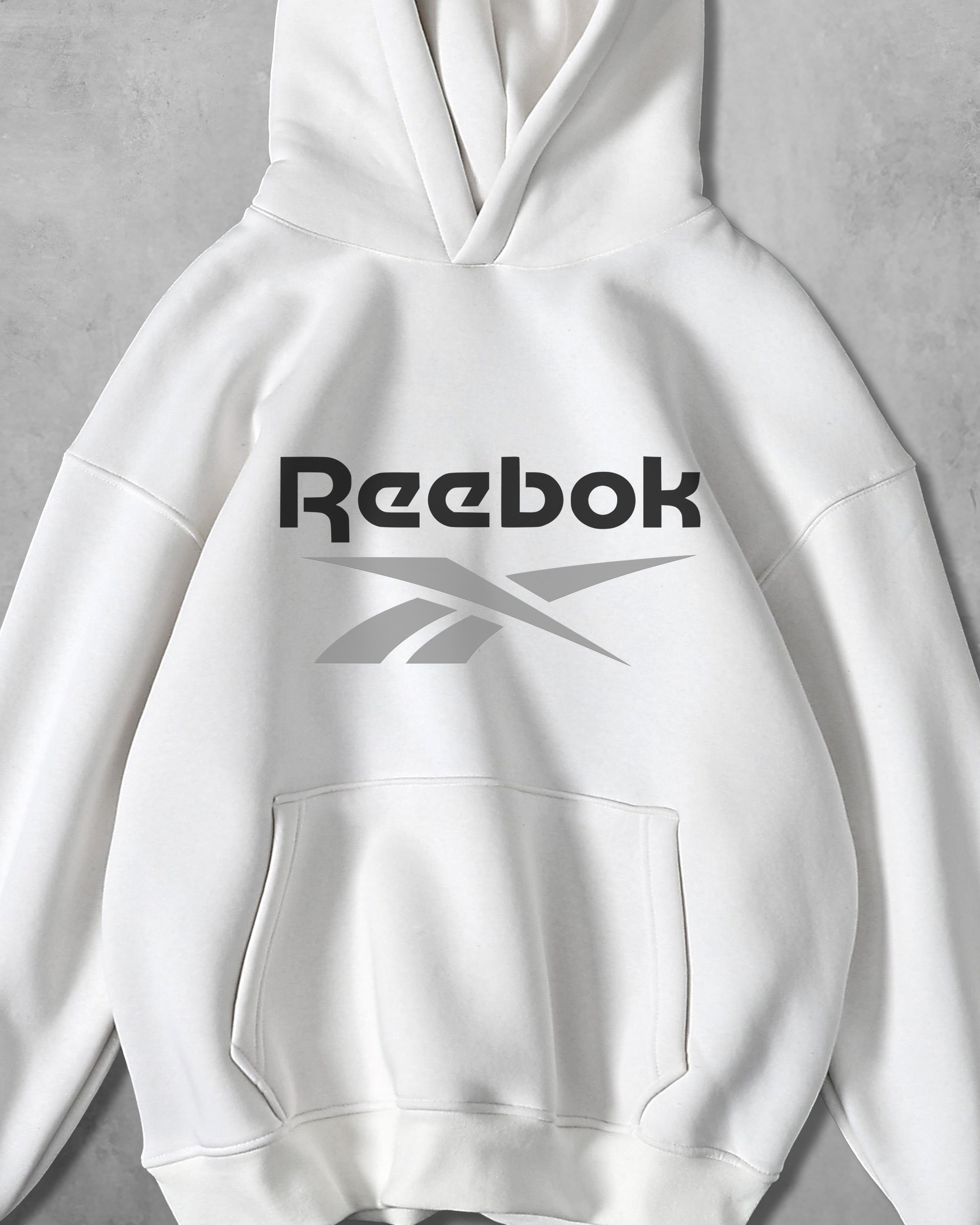 (REBOOK) OVERSIZE COTTON HOODIES (WHITE)