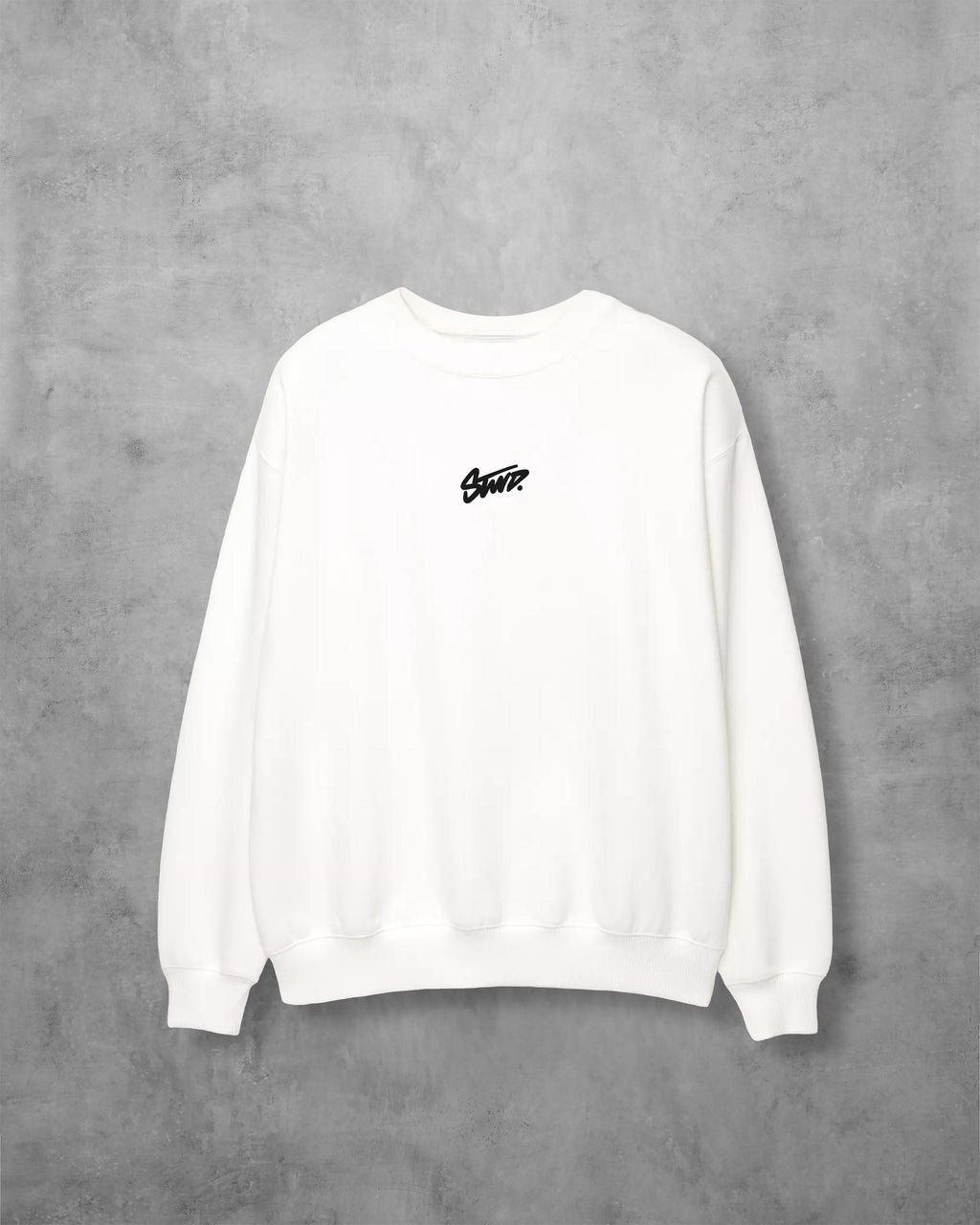 (STWD) OVERSIZE COTTON ROUND NECK (WHITE)