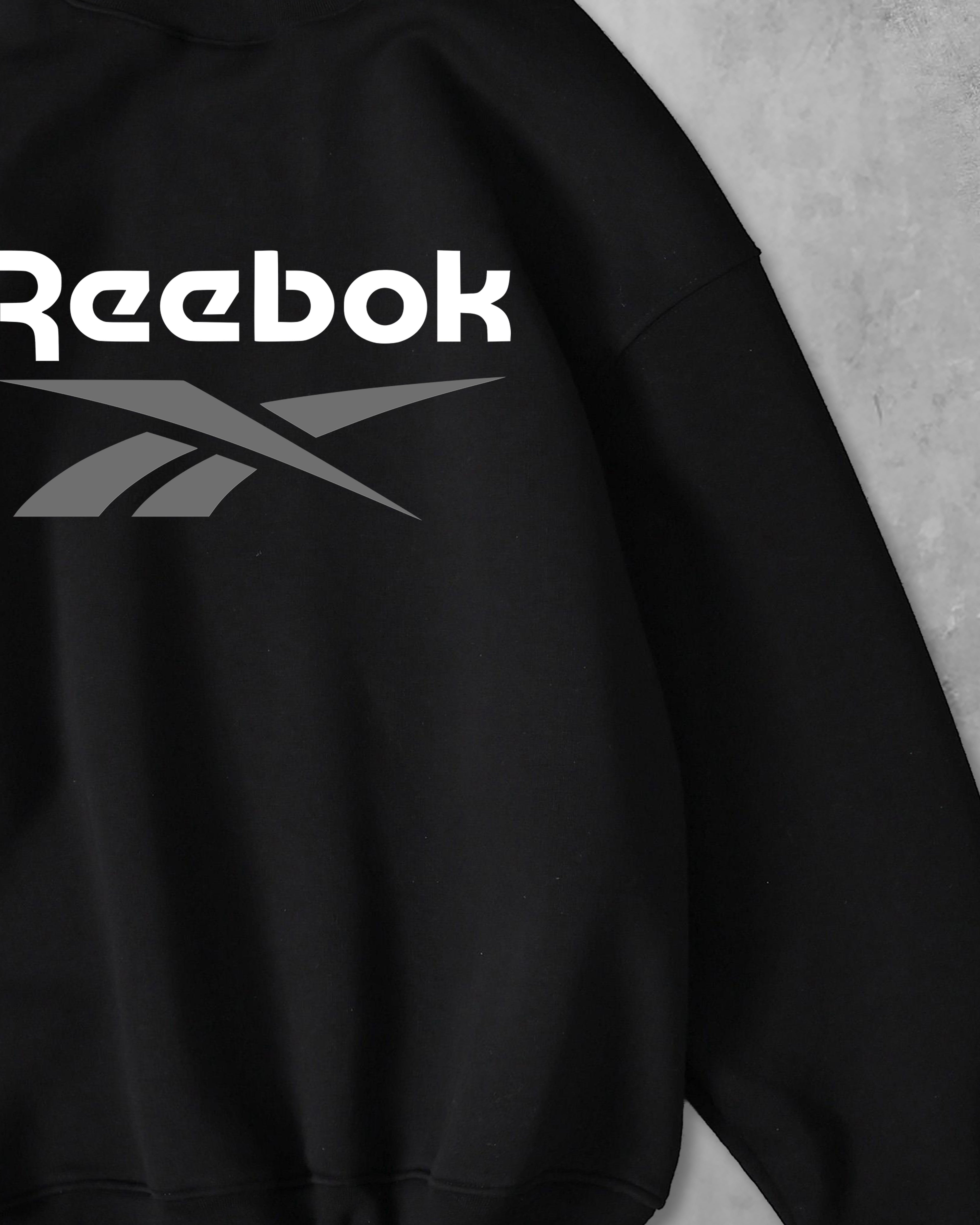 (REBOOK) OVERSIZE COTTON ROUND NECK (BLACK)