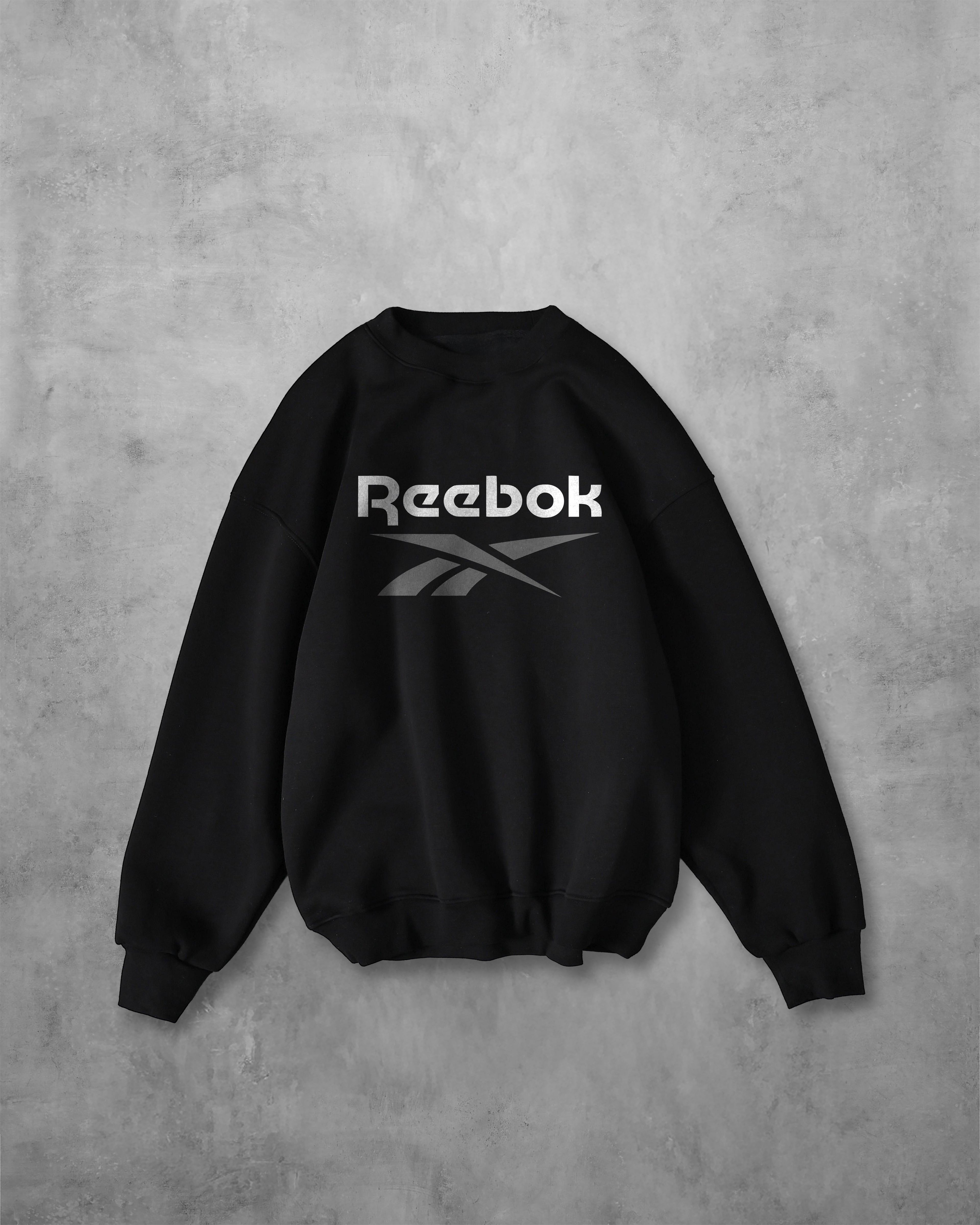 (REBOOK) OVERSIZE COTTON ROUND NECK (BLACK)
