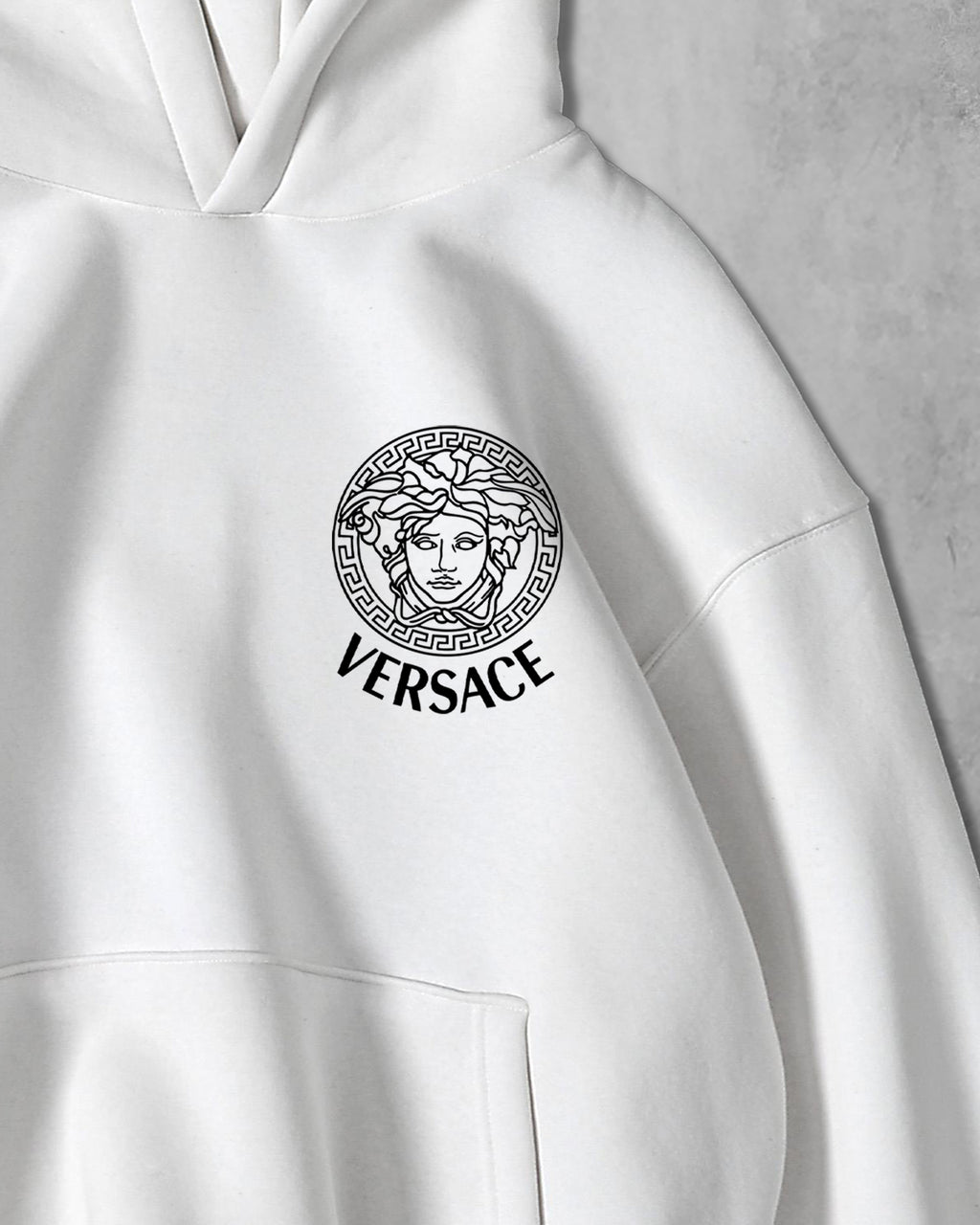 (VERSATSHY) OVERSIZE COTTON HOODIES (WHITE)