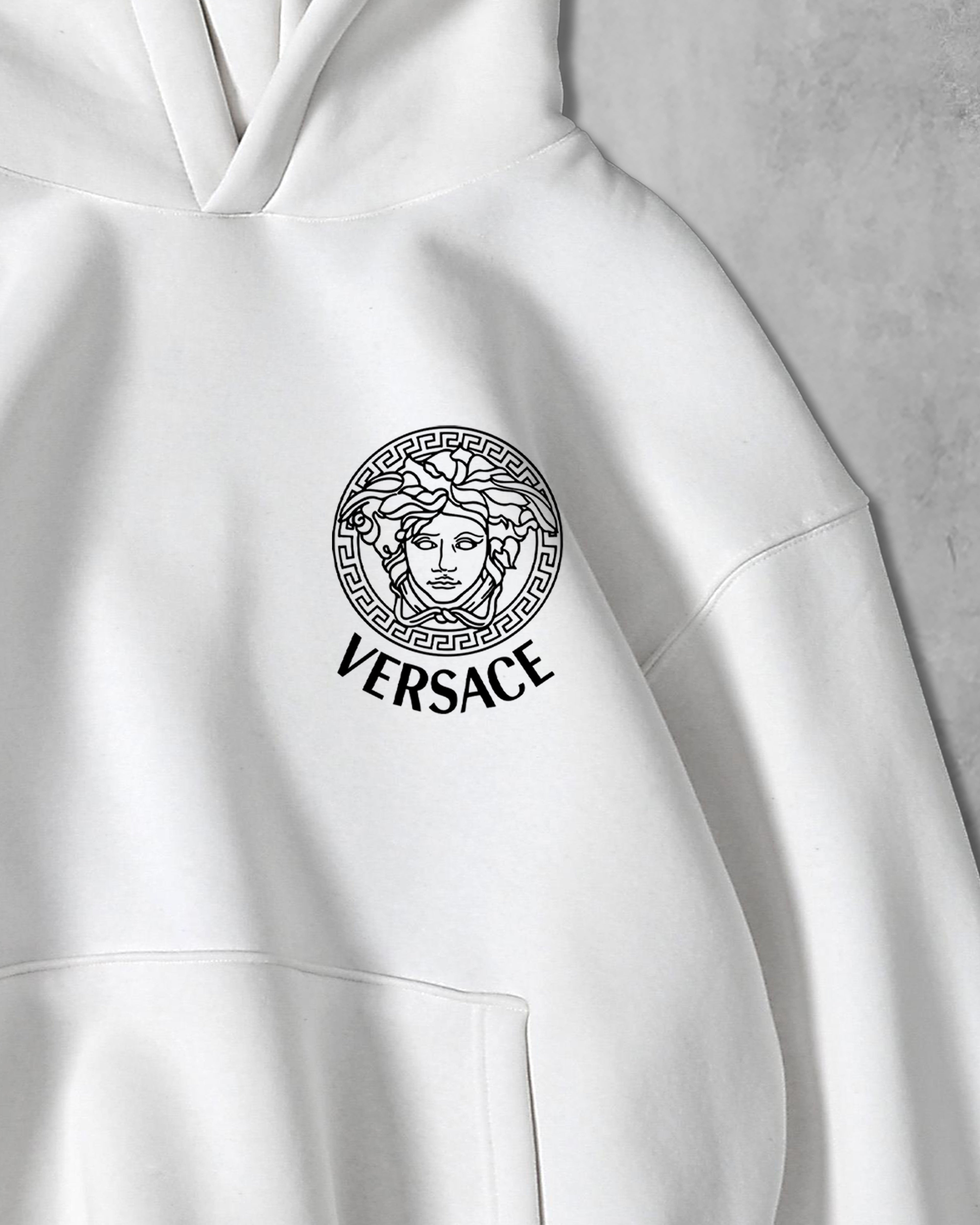 (VERSATSHY) OVERSIZE COTTON HOODIES (WHITE)