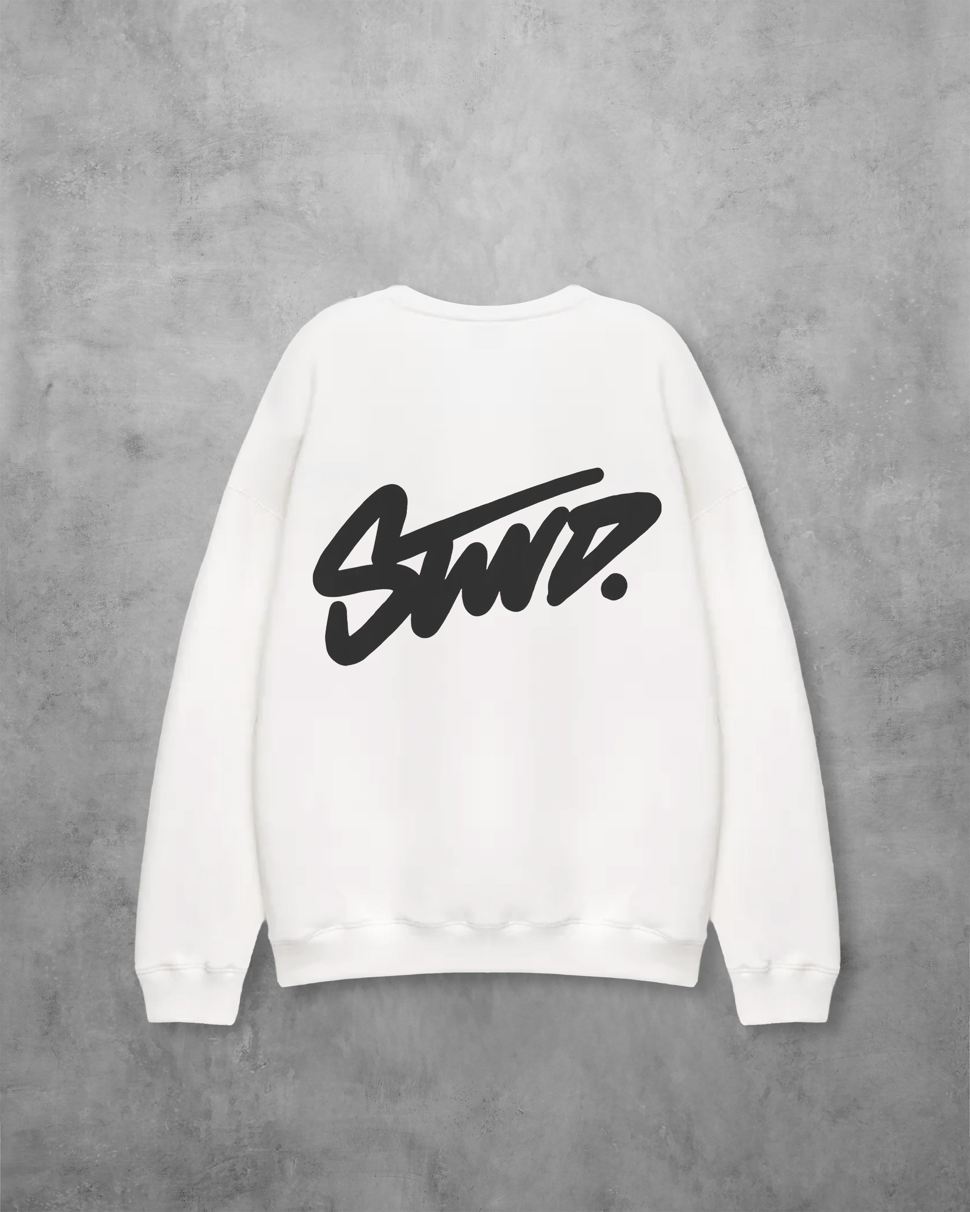 (STWD) OVERSIZE COTTON ROUND NECK (WHITE)