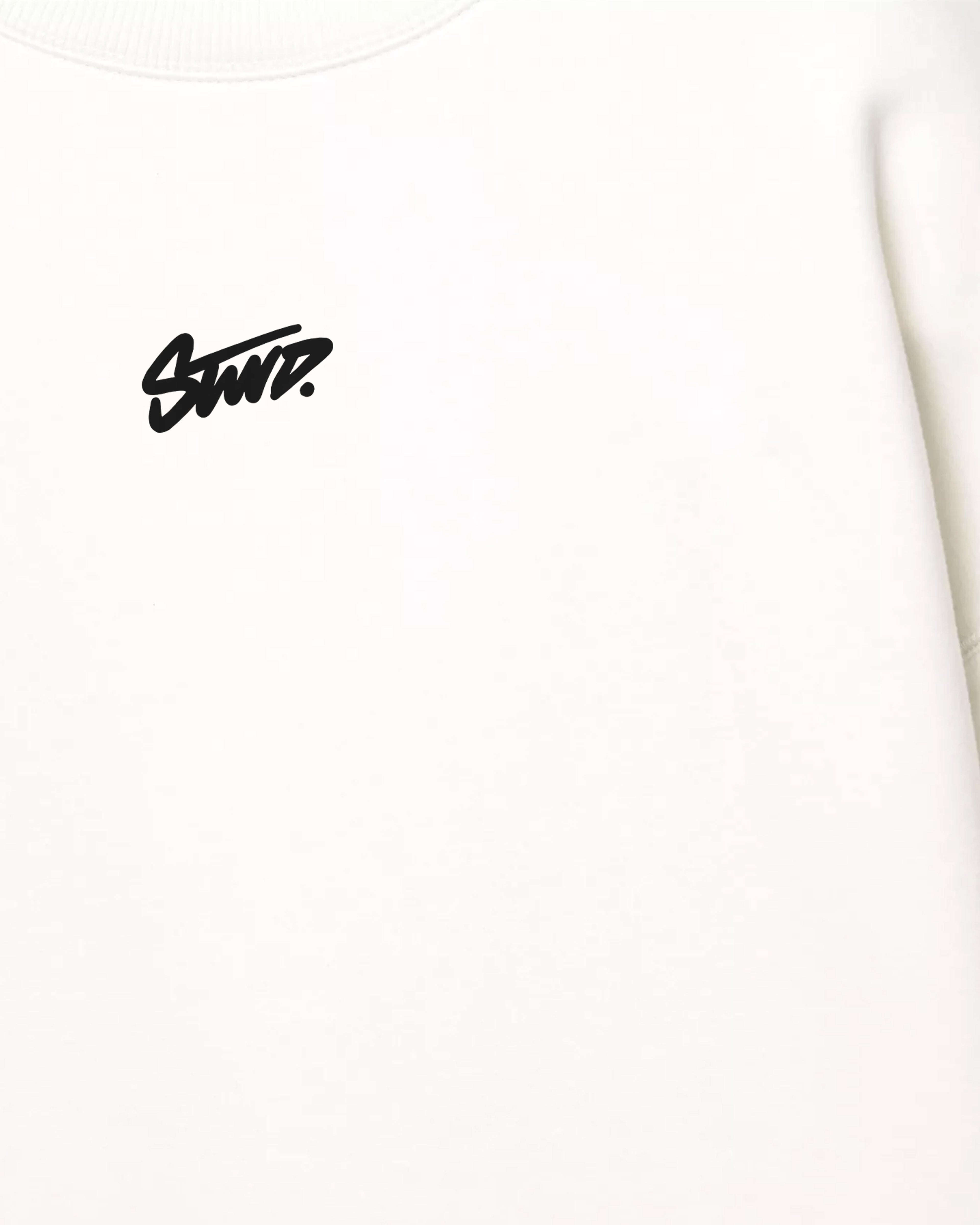(STWD) OVERSIZE COTTON ROUND NECK (WHITE)